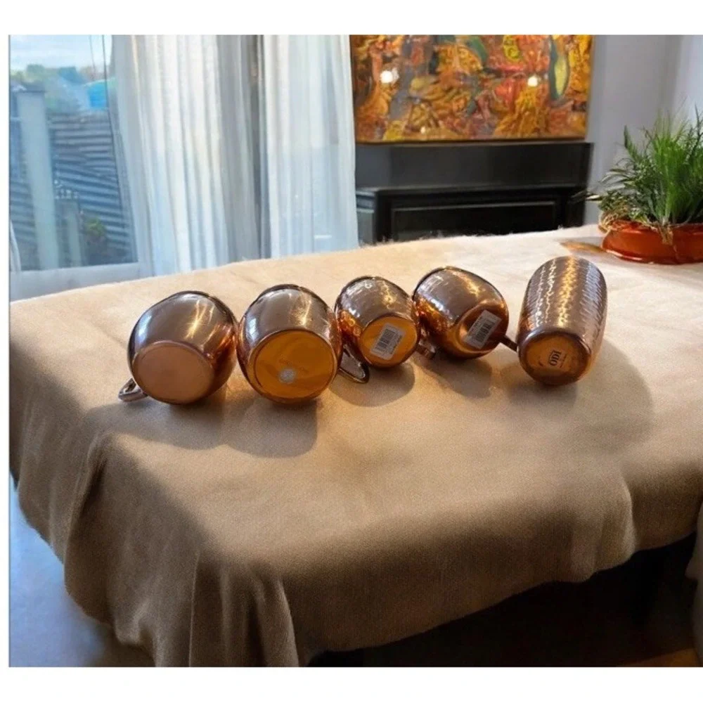 ODI 18: Made‎ in India, COPPER HAMMERED COCKTAIL SHAKER - 4 Cups Lot of 5